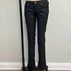 NWOT Vintage1Black Moto Style Zipper Ankle Jeans Size 28